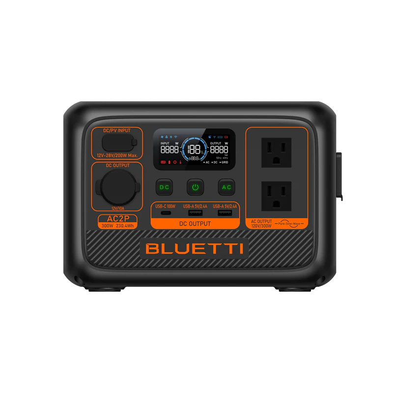 BLUETTI AC2P Portable Power Station | 300W 230.4Wh