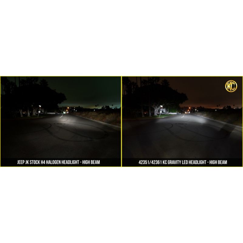 7" Gravity® LED DOT Headlight - Driving Beam - Pair - 07-18 Jeep JK