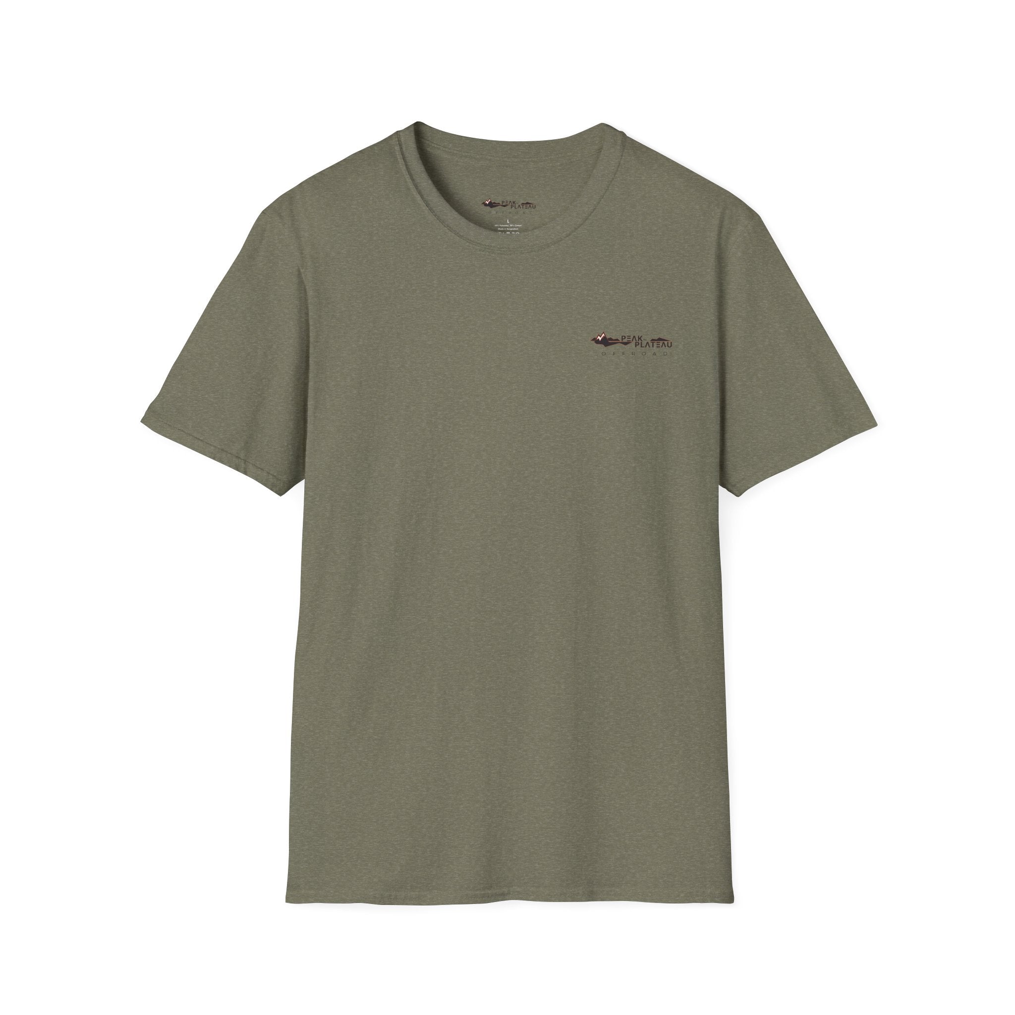 Buy heather-military-green Adventure-Ready Unisex Softstyle T-Shirt - Installs-Parts-Performance