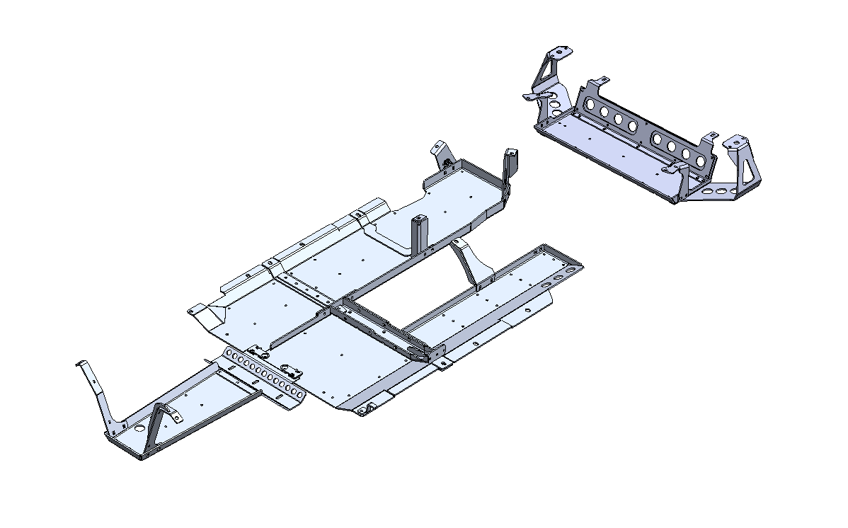 JLU Aluminum Belly Skids - 392 Hemi