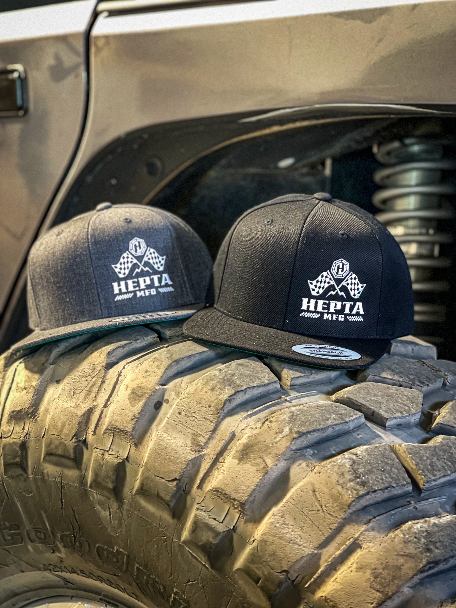 Flat Bill Race Logo Hat - Hepta MFG