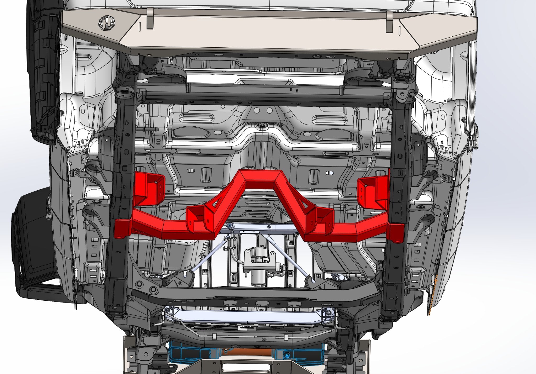 JLU Double Triangulated Rear Crossmember - Hepta MFG